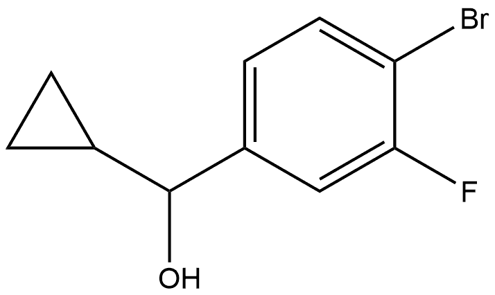 4-Bromo-α-cyclopropyl-3-fluorobenzenemethanol Structure