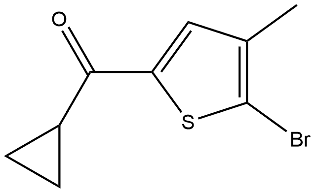 (5-bromo-4-methylthiophen-2-yl)(cyclopropyl)methanone Structure