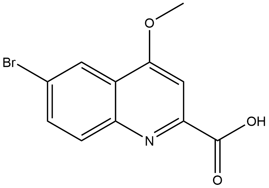 6-Bromo-4-methoxy-2-quinolinecarboxylic acid Structure