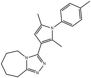 5H-1,2,4-Triazolo[4,3-a]azepine, 3-[2,5-dimethyl-1-(4-methylphenyl)-1H-pyrrol-3-yl]-6,7,8,9-tetrahydro- Structure