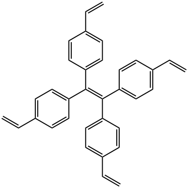 Benzene, 1,1',1'',1'''-(1,2-ethenediylidene)tetrakis[4-ethenyl- Structure