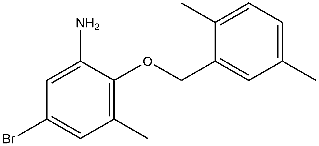 5-Bromo-2-[(2,5-dimethylphenyl)methoxy]-3-methylbenzenamine Structure