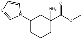 Cyclohexanecarboxylic acid, 1-amino-3-(1H-imidazol-1-yl)-, methyl ester Structure