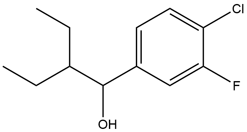 4-Chloro-α-(1-ethylpropyl)-3-fluorobenzenemethanol Structure