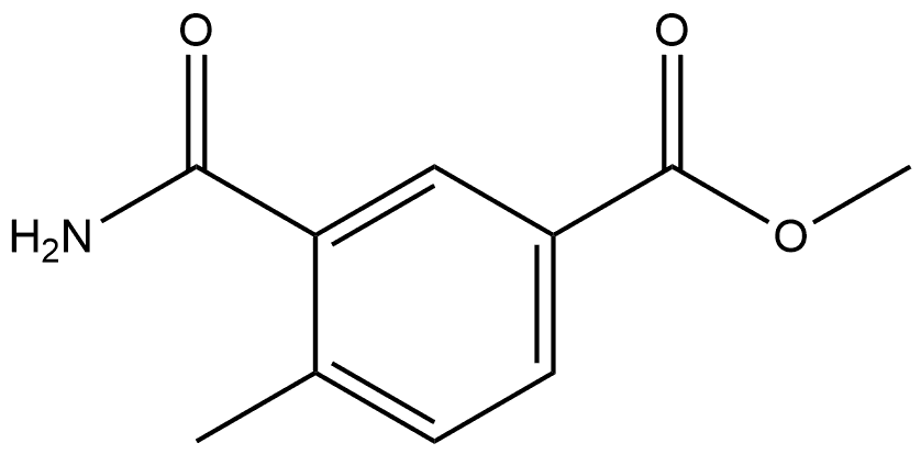 Methyl 3-(aminocarbonyl)-4-methylbenzoate Structure