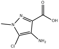 1H-Pyrazole-3-carboxylic acid, 4-amino-5-chloro-1-methyl- 구조식 이미지