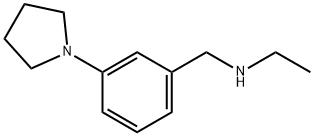 Benzenemethanamine, N-ethyl-3-(1-pyrrolidinyl)- Structure