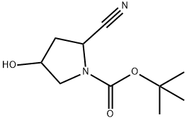 1,1-Dimethylethyl 2-cyano-4-hydroxy-1-pyrrolidinecarboxylate Structure