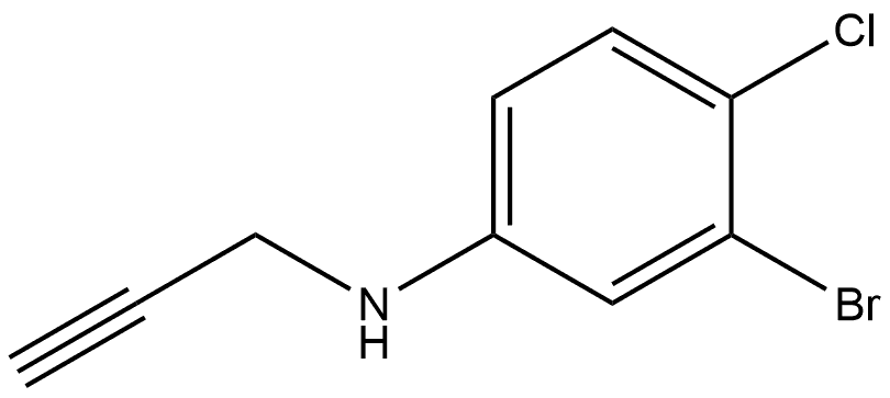 3-Bromo-4-chloro-N-2-propyn-1-ylbenzenamine Structure