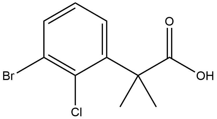 2-(3-bromo-2-chlorophenyl)-2-methylpropanoic acid 구조식 이미지
