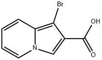 2-Indolizinecarboxylic acid, 1-bromo- Structure