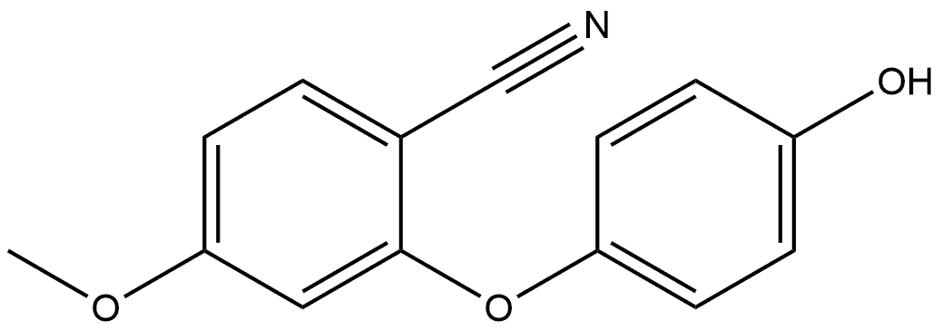 2-(4-Hydroxyphenoxy)-4-methoxybenzonitrile Structure