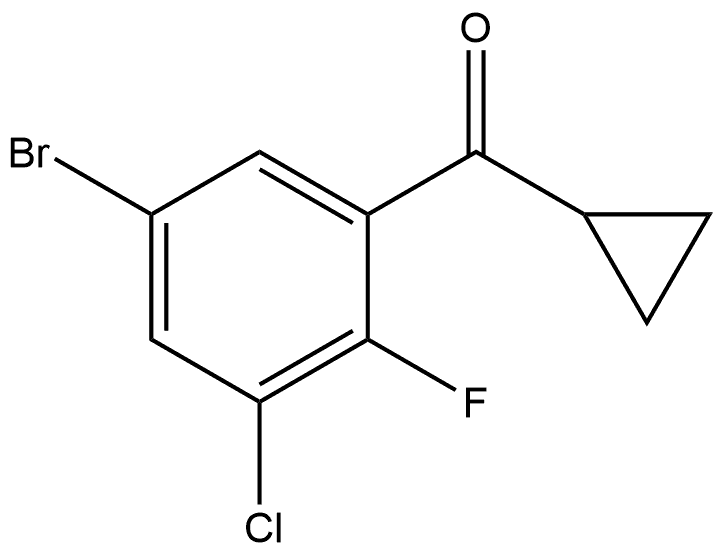 (5-Bromo-3-chloro-2-fluorophenyl)cyclopropylmethanone Structure