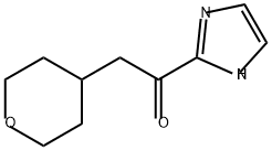 Ethanone, 1-(1H-imidazol-2-yl)-2-(tetrahydro-2H-pyran-4-yl)- Structure