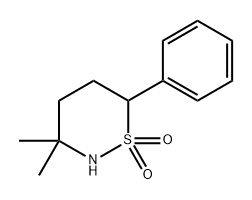 2H-1,2-Thiazine, tetrahydro-3,3-dimethyl-6-phenyl-, 1,1-dioxide Structure