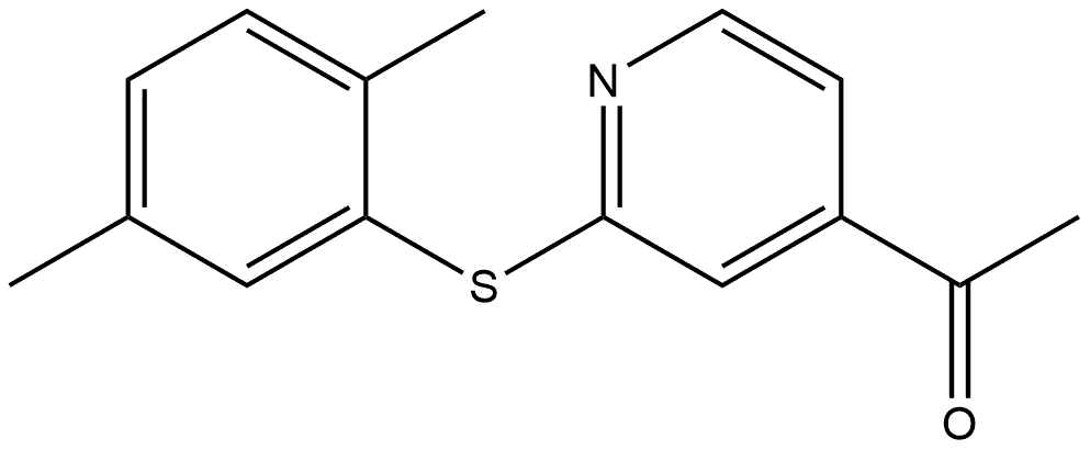 1-[2-[(2,5-Dimethylphenyl)thio]-4-pyridinyl]ethanone Structure