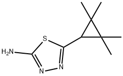 5-(2,2,3,3-Tetramethylcyclopropyl)-1,3,4-thiadiazol-2-amine 구조식 이미지