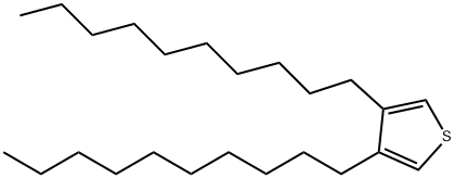 Thiophene, 3,4-didecyl- Structure