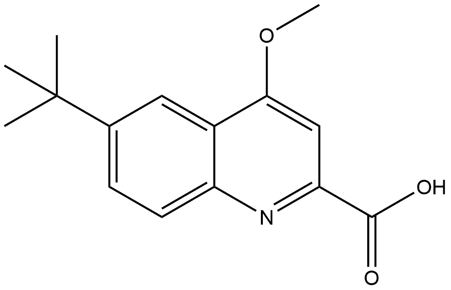 6-(1,1-Dimethylethyl)-4-methoxy-2-quinolinecarboxylic acid Structure