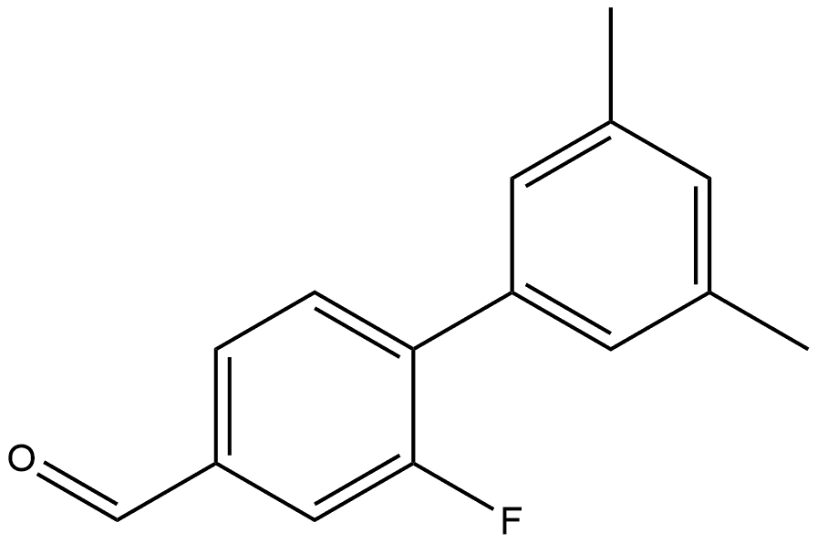 2-Fluoro-3',5'-dimethyl[1,1'-biphenyl]-4-carboxaldehyde Structure