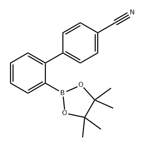 [1,1'-Biphenyl]-4-carbonitrile, 2'-(4,4,5,5-tetramethyl-1,3,2-dioxaborolan-2-yl)- Structure