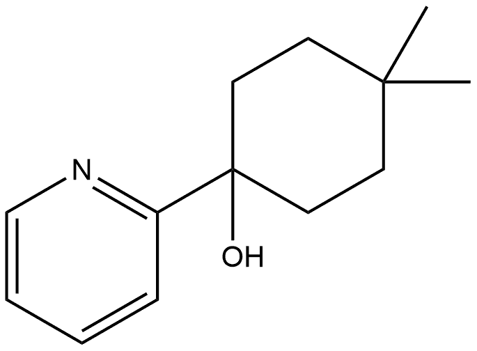 4,4-Dimethyl-1-(2-pyridinyl)cyclohexanol Structure