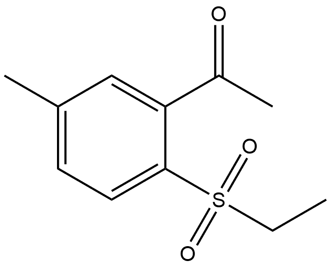 1-[2-(Ethylsulfonyl)-5-methylphenyl]ethanone Structure