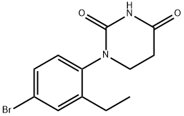 2,4(1H,3H)-Pyrimidinedione, 1-(4-bromo-2-ethylphenyl)dihydro- Structure