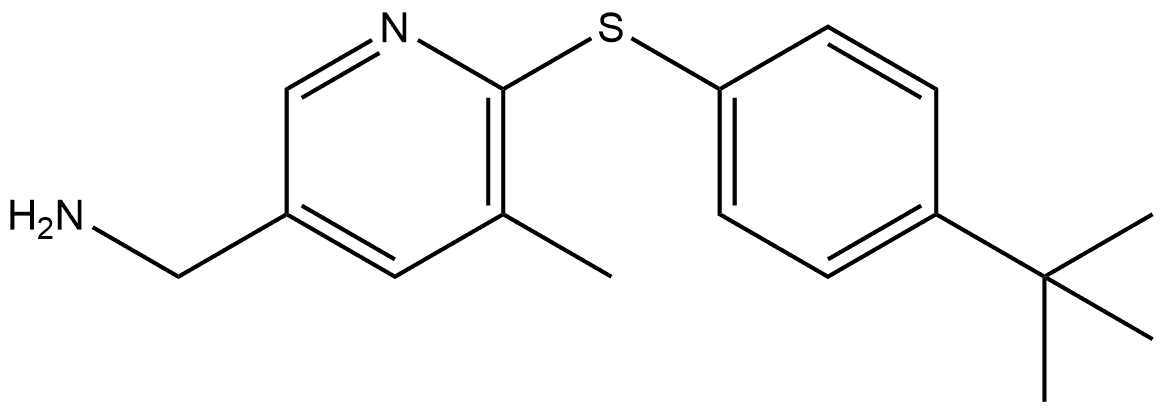 6-[[4-(1,1-Dimethylethyl)phenyl]thio]-5-methyl-3-pyridinemethanamine Structure