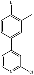 4-(4-Bromo-3-methylphenyl)-2-chloropyridine Structure