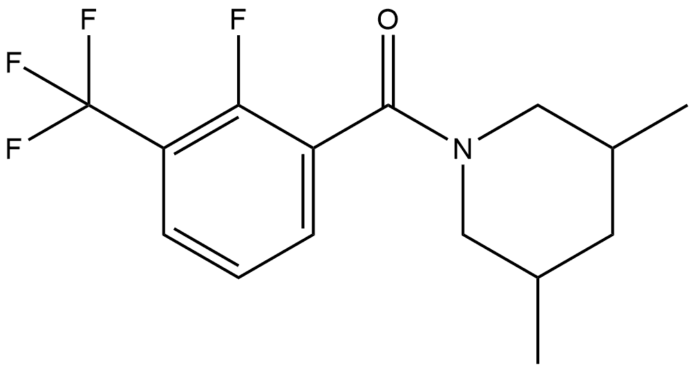 (3,5-Dimethyl-1-piperidinyl)[2-fluoro-3-(trifluoromethyl)phenyl]methanone Structure