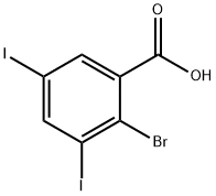 Benzoic acid, 2-bromo-3,5-diiodo- 구조식 이미지