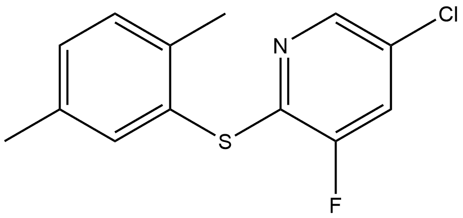 5-Chloro-2-[(2,5-dimethylphenyl)thio]-3-fluoropyridine Structure