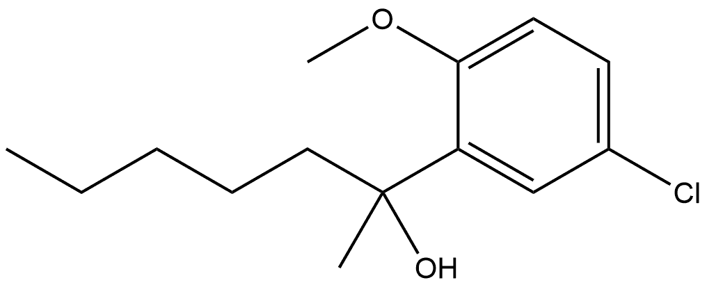 5-Chloro-2-methoxy-α-methyl-α-pentylbenzenemethanol Structure