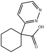 Cyclohexanecarboxylic acid, 1-(3-pyridazinyl)- Structure