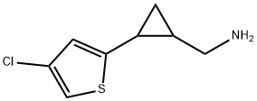 Cyclopropanemethanamine, 2-(4-chloro-2-thienyl)- Structure