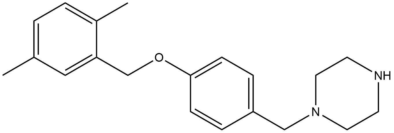 1-[[4-[(2,5-Dimethylphenyl)methoxy]phenyl]methyl]piperazine Structure