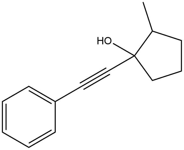 2-Methyl-1-(2-phenylethynyl)cyclopentanol Structure