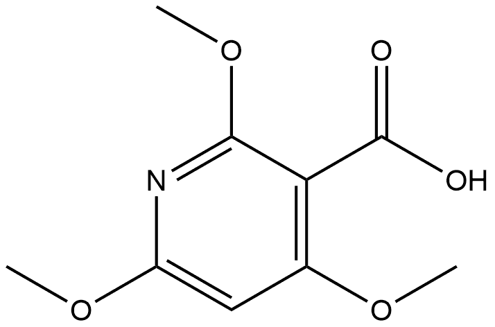 2,4,6-Trimethoxy-3-pyridinecarboxylic acid Structure