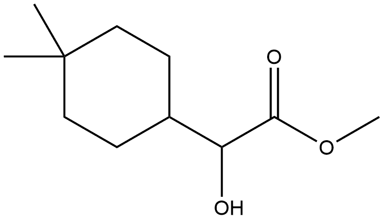 Cyclohexaneacetic acid, α-hydroxy-4,4-dimethyl-, methyl ester Structure