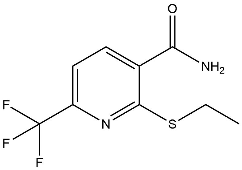 2-(Ethylthio)-6-(trifluoromethyl)-3-pyridinecarboxamide Structure