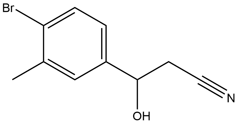 4-Bromo-β-hydroxy-3-methylbenzenepropanenitrile Structure