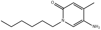 2(1H)-Pyridinone, 5-amino-1-hexyl-4-methyl- Structure