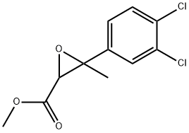 2-Oxiranecarboxylic acid, 3-(3,4-dichlorophenyl)-3-methyl-, methyl ester Structure