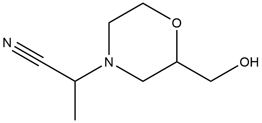 4-Morpholineacetonitrile, 2-(hydroxymethyl)-α-methyl Structure