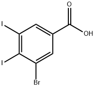 Benzoic acid, 3-bromo-4,5-diiodo- Structure