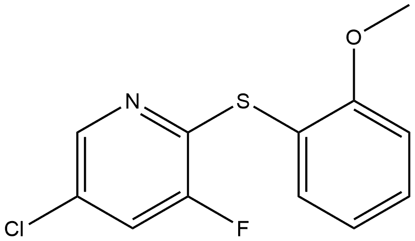 5-Chloro-3-fluoro-2-[(2-methoxyphenyl)thio]pyridine Structure