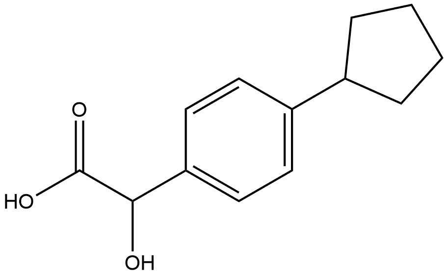 4-Cyclopentyl-α-hydroxybenzeneacetic acid Structure