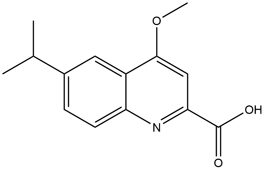 4-Methoxy-6-(1-methylethyl)-2-quinolinecarboxylic acid Structure