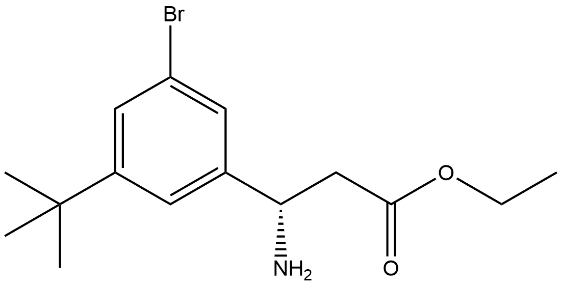 Benzenepropanoic acid, β-amino-3-bromo-5-(1,1-dimethylethyl)-, ethyl ester, (βS)- Structure